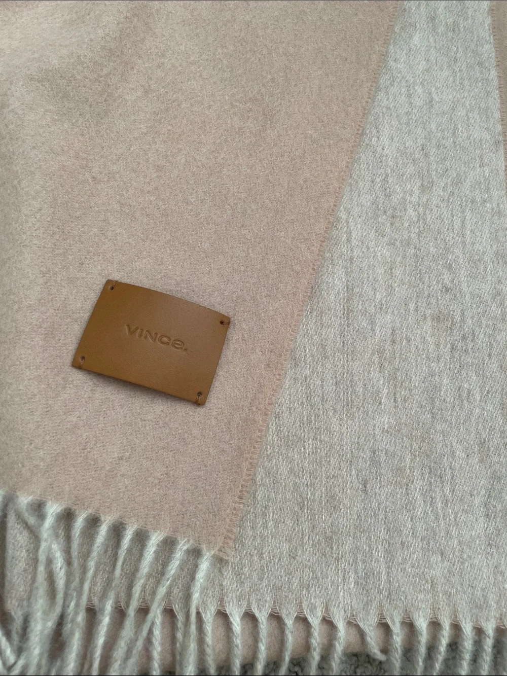 VINCE Cashmere Merino Wool Fringe Scarf